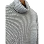 J.Crew Waffle Knit Textured Turtleneck Sweater Mushroom Gray Size XS Photo 6