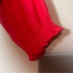 J.Crew  Novelty Artist Top Blouse Hot Pink Swiss Dot Stripes Cotton Size Large Photo 6