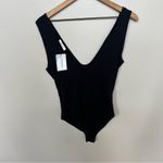 CANVAS NWT The Plunge Black Bodysuit Size Medium Deep V Photo 1