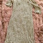 Blush floral print smocked mini dress size large Photo 9