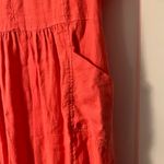 Poetry  short-sleeve v-neck midi dress linen size 10 oversized lagenlook minimal Photo 9