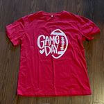 Womens white Red Game Day football T Photo 0