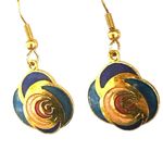 Cloisonné Enamel Swirl Dangle Earrings Photo 11