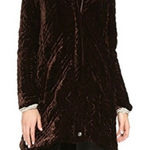 Free People  Velvet Quilted Jacket Coat Womens Size XS Chocolate Brown Rust Photo 0