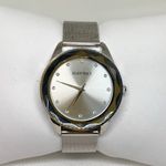 Ellen Tracy  women’s silver tone watch 35mm round case rhinestones quartz running Photo 0