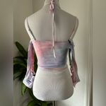 Dolls Kill SUNSET TRIPPY TOP AND GLOVES SET - PINK XS Photo 2