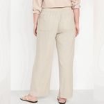Old Navy  Wide Leg Linen Blend‎ Pants NWT High Rise Photo 1