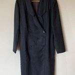 Karl Lagerfeld Vintage 100% Wool Brown Tuxedo Coat Dress Made In France Photo 0
