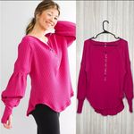 Free People Movement Bella Layer Henley Top Passion Fruit size S Small Photo 1