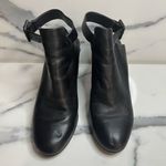 Eileen Fisher Women's Classic Minimalist Black Leather Stacked Heel Boots Sz 7 Photo 2