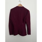 Donna Karan VTG New York Women's Burgundy Wool Blazer Jacket Gold Buttons M Photo 4