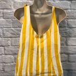Beach Riot NWT Revolve  The Zoey Yellow/White Striped Romper- Medium Photo 9