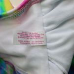 SO  Pink Multi One Shoulder Padded Tie Dye Swim Bra Beach  Bikini Top L Large Photo 2