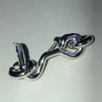 Vintage Silver Tone Hook Design Retro Boho Brooch Photo 3