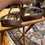 Adrianna Papell BECKA GOLD GLITTER SHIMMER PLATFORM SLINGBACK OPEN PEEP TOE SHOE Photo 10