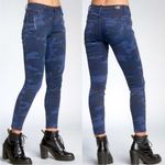 Elan Skinny Jeans Pants Camo Jayme Button Fly Blue High Rise Women's Size S NEW Photo 0