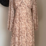 Versona NWT  Cream Snake Print V Neck Maxi Dress, Size 6 Photo 0