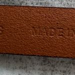 Club Monaco  leather Brown Belt with gold buckle, size XS elegant classic boho Photo 11