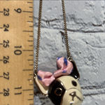 Betsey Johnson Betsy Johnson Sugar Critters Frenchie Bulldog with Bow Enamel Necklace Photo 9