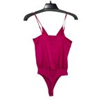 EXPRESS  Fuchsia Pink Pleated Thong Bodysuit Size S Photo 2