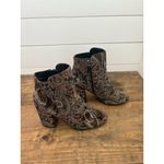 BP Women's Paisley Tapestry Ankle Booties Velvet Size 6.5 Photo 3