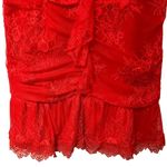 NBD NWT Revolve Marvin Candy Red Lace Mini Dress Size Medium Photo 3