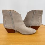 Nine West  Tristan boots women's 8.5 ankle western tan suede leather block heel Photo 5