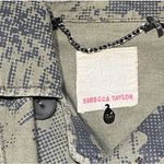 Rebecca Taylor  Digital Print Snakeskin Olive Military Jacket Size XS Photo 1