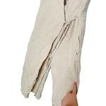 ROSETTA GETTY Beige Oatmeal Linen Blend Sleeveless V Photo 7