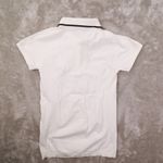 Athleta Momentum White Short Sleeve Quarter Zip Polo Shirt Women's Medium Photo 2