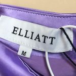 Elliatt NWT Elliat Women’s Cassini Satin Lilac Purple One Shoulder Faux Wrap Skirt Dress Photo 9