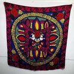 Vintage Square Silk Scarf Escada 1980s Circus Horse Photo 4