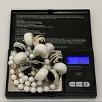 Vintage B/W Plastic Bead Swirl 30” Necklace Photo 7