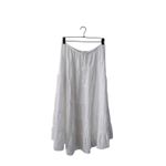 Aritzia Wilfred Bouquet Tiered White Linen Maxi Skirt Women's Size Large Photo 2