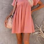 VICI OATLAND COTTON POCKETED BABYDOLL DRESS - ROSE Photo 4