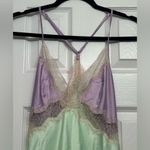 Victoria's Secret  Colorblock Satin Lace Inset Slip Dress Photo 2