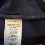 Trina Turk  Navy Sleeveless Zip Front Jumpsuit 12 NWT Notched Collar Ponte Knit Photo 7