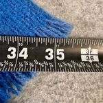 Vintage Kungshol AB Rattvik Sweden Women's Blue Striped Knit Wool Shawl Poncho Photo 10