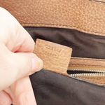 Gucci GG Vintage Signature Leather Bamboo Bar Woven Handles Tote Bag Purse Brown Photo 5