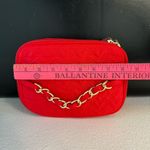 Red Pink Mary Kay makeup bag with gold chain handle #glam #makeup bag New Photo 7