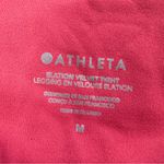 Athleta  Elation Velvet Tight Leggings Pull On High Rise Activewear Class Pink M Photo 9