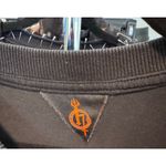 Halloween Black Graphic Sweatshirt Pumpkin Skeleton Haunted House Bats Size L Photo 3