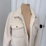 Thread & Supply Crop Fleece Shirt Jacket Ivory Size XS Photo 3