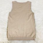 Calvin Klein Gold Sequin Tank Top Sleeveless Blouse Silk Blend Metallic Small Photo 5
