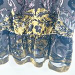 Hale Bob  Womens‎ Floral Velvet Burnout Dark Cottagecore Silk Blend Tunic Top S Photo 4