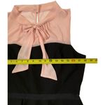Nine & Co. Women Size 10 Bodycon Dress Black Pink Ribbon Bow 7-360 Photo 5