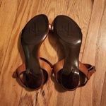 Ralph Lauren Lauren  Nyla Ankle Strap Heeled Sandals Brown White Size  5.5‎ Photo 3