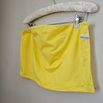 BP  Tube Top Crop Strapless Solid Yellow Casual Summer Plus Vacation Neutral Photo 2
