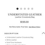 Understated Leather Leather White Crossbody Bag Photo 5