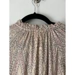 NWT Soft Joie Suki Long Sleeve Geo Print Smocked Waist Pullover Mini Dress Large Tan Photo 8